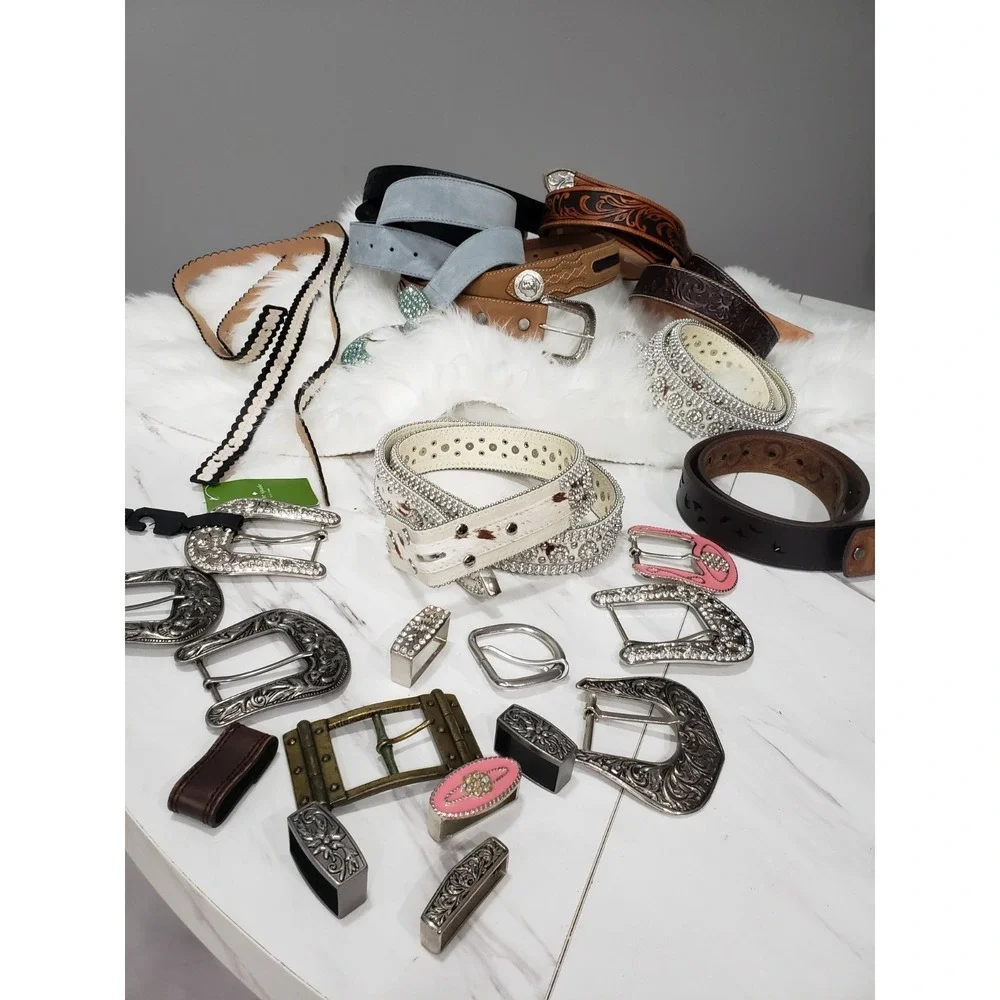 READ DESCRIPTION BROKEN PROJECT BELT LOT western rhinestone ariat cody james